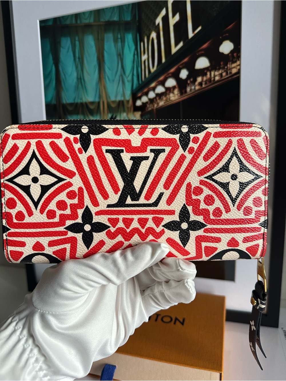 Louis Vuitton Limited Edition LV Crafty Zippy Wallet Monogram Giant Creme Rouge